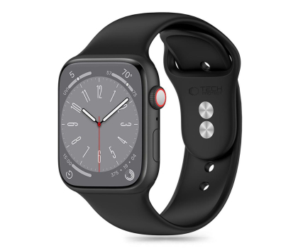 Pasek i akcesoria do zegarków TECH-PROTECT Silicone do Apple Watch 44/45/46/49 mm Black 5906302303984